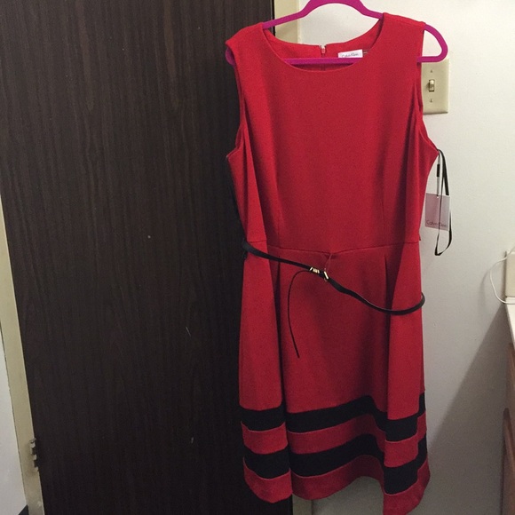Calvin Klein Dresses & Skirts - Calvin Kline red and black dress